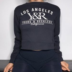 YOUNG & RECKLESS Crop Pullover